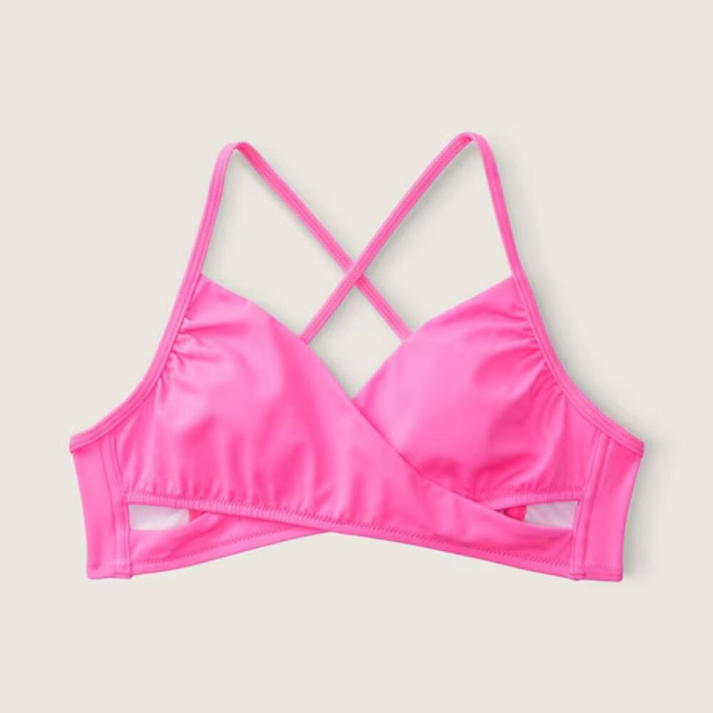 NWT Victoria's Secret - Radiant Rose Pink Body Wrap Bikini Top - Size Small, Med